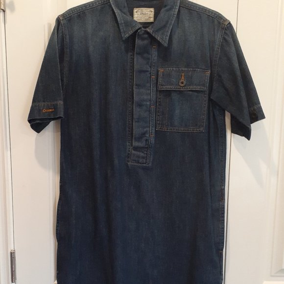 POLO RALPH LAUREN WOMENS DENIM DRESS-M - Picture 1 of 7